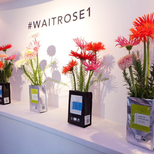Waitrose, Waitrose 1, luxury food launch, coffee, flowers, OXO2, product launch