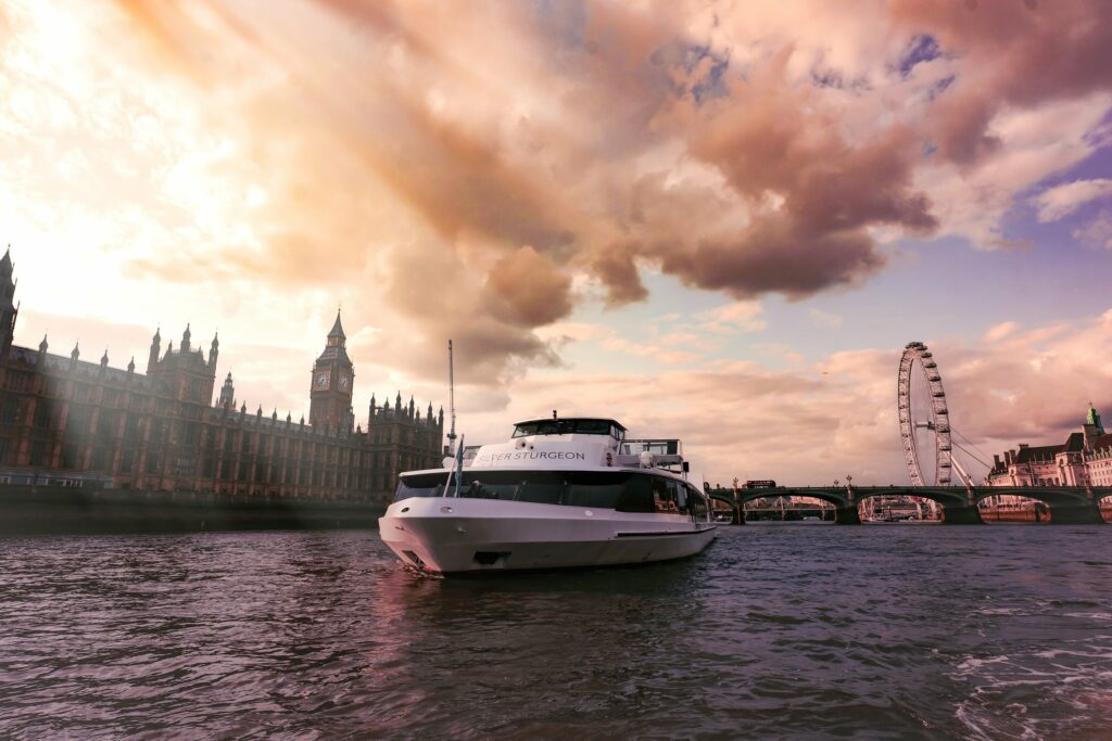 Silver-Sturgeon-Big-Ben-and-London-Eye-Summer-Venue-